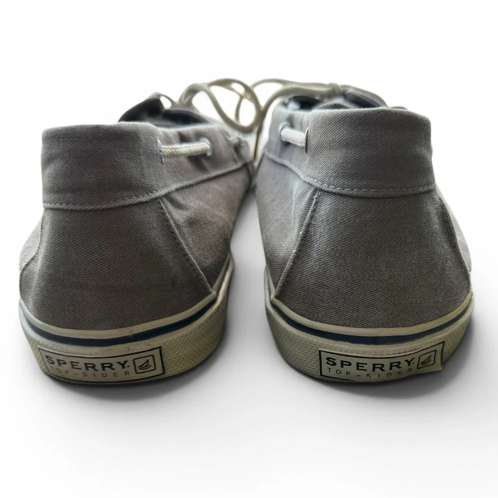 Sperry‎ Top-Sider Mens Canvas Boat Shoes B13-CH171 Taupe Gray Size 15M